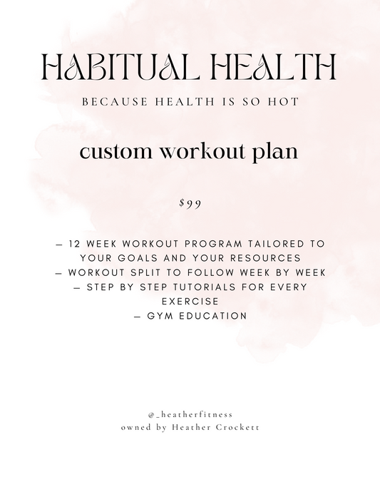 custom workout training plan